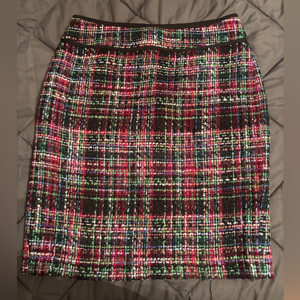 NWOT Talbots Multicolor Wool Pencil Skirt size 8P.